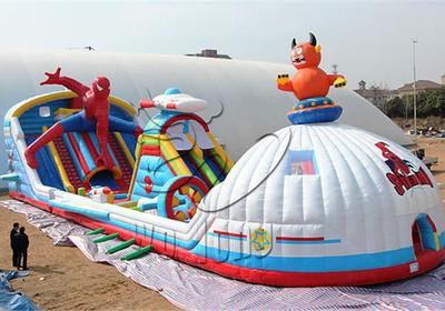 星際爭(zhēng)霸?xún)和錃獬潜ぶ┲雮b滑梯戶(hù)外氣模玩具